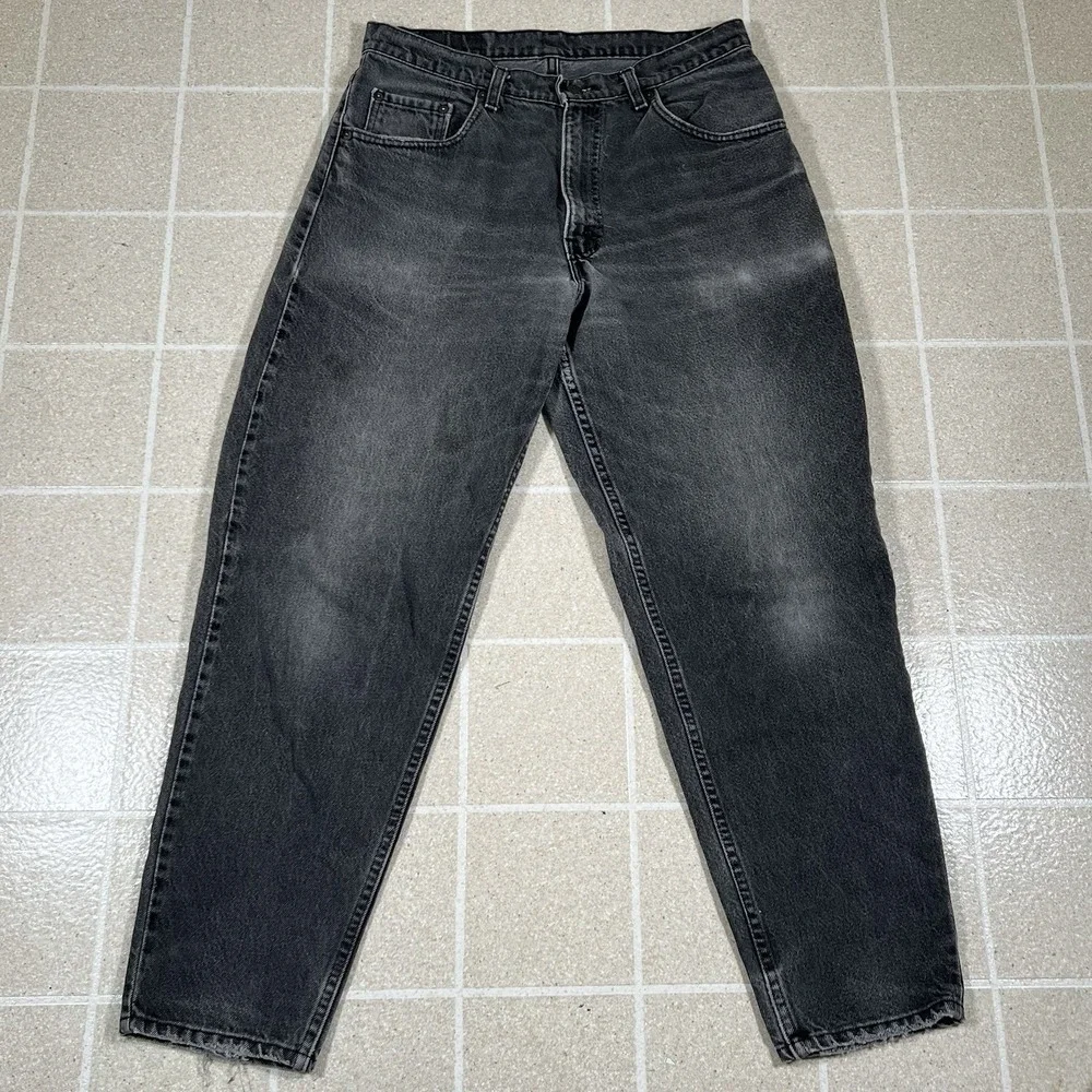 Vintage Levis 560 Jeans Mens 32x30 Black Loose Fit Tapered Leg Made in USA 90s